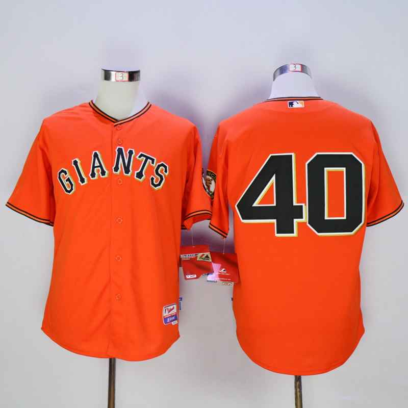 Men San Francisco Giants #40 Bumgarner Orange MLB Jerseys